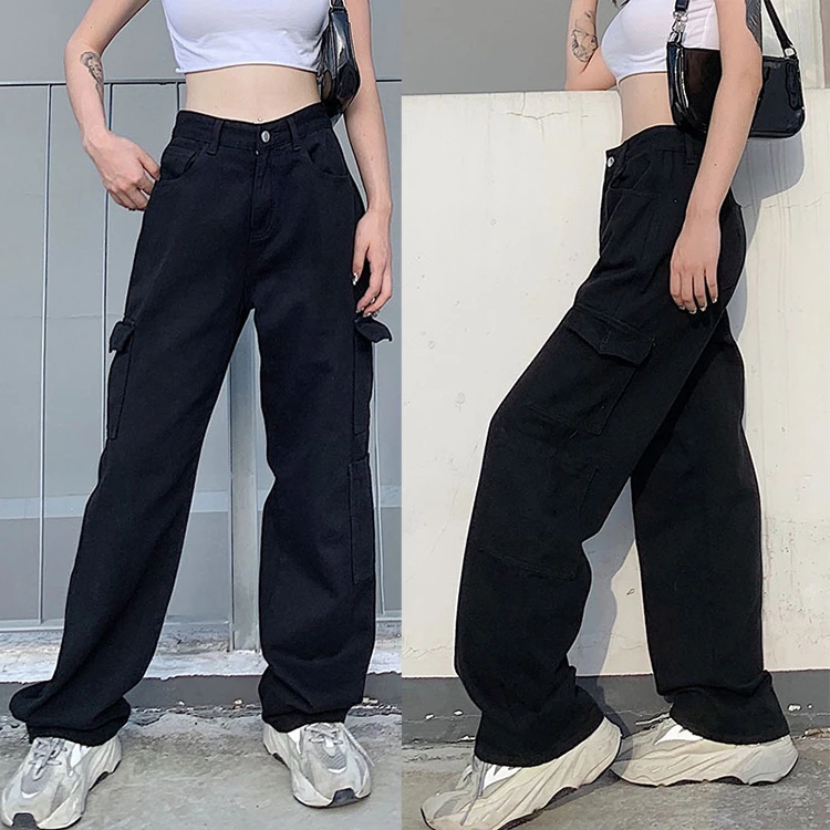 New Arrival Good Quality 2021 Fashion Casual Women Denim Pants Wide Leg Bottoms Ladies Trousers Jeans Pants