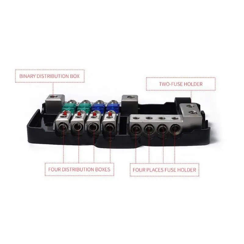 Camper Car Audio Distribution Fuse Block With Ground Mini Anl Fuse Box