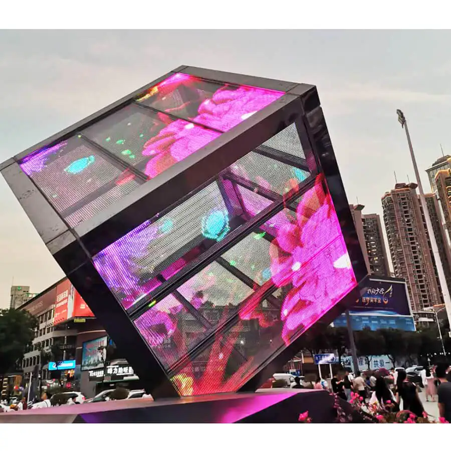 3D Transparent Wall LED Screen Outdoor Indoor Advertising Transparent ...