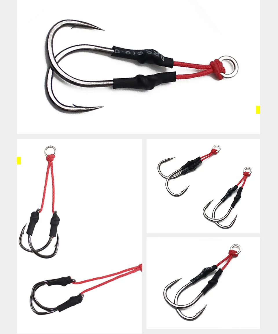 Robben Stainless Jigging Spoon Fishing Hook With Pe Line Saltwater Jig