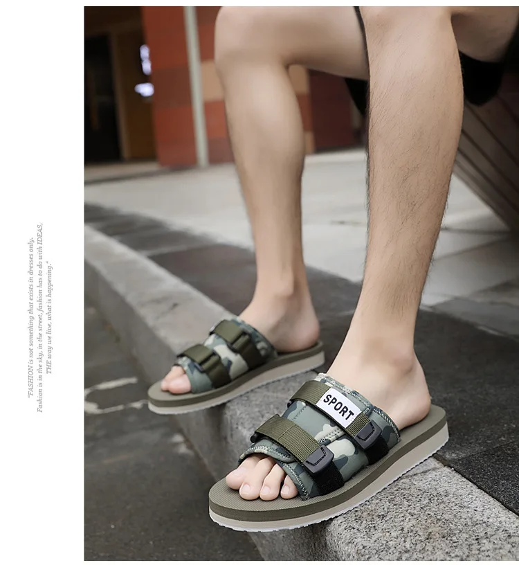 Summer Camouflage Black Vietnamese Men Sandals,Custom Brand Camo Men's ...