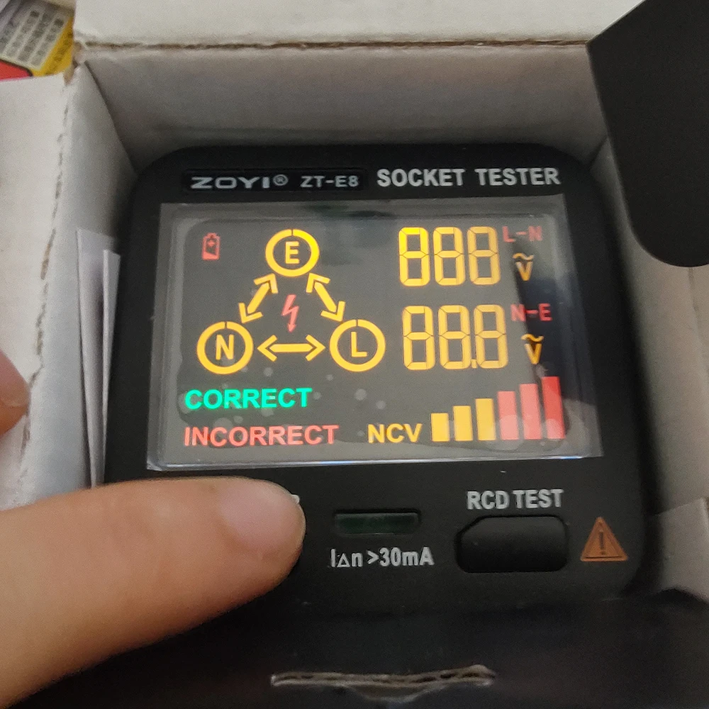 Eu Uk Us Plug Circuit Tester Zoyi Open Ground Hot Neutral Reverse