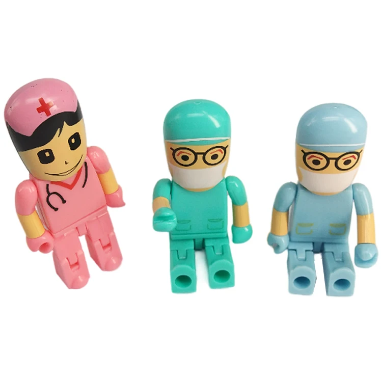 Wholesale Hospital Gift Memory Stick Cartoon Doctor Nurse Usb Flash Drive 2GB 4GB 8GB 32GB 64GB 16GB Pen Drive Memorias Pendrive - ANKUX.COM