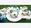 Large inflatable water bridge , water jumping trampoline , water games for rivers