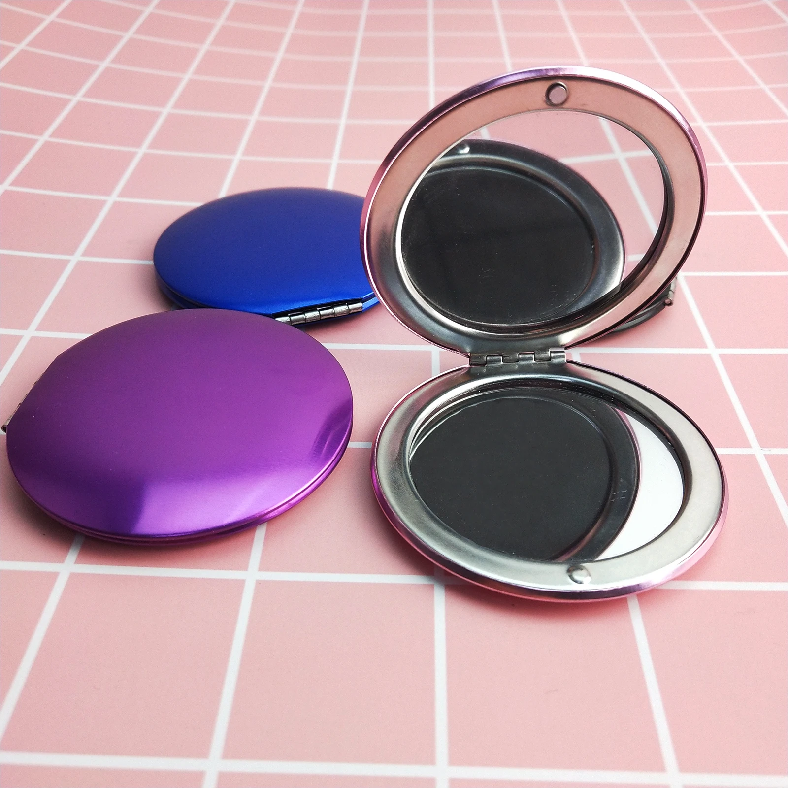 Wholesale Round Mirror Double Side Mini Makeup Mirror Stainless Steel