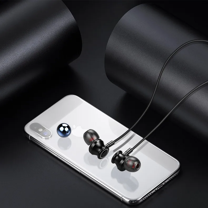 Sports wireless bluetooth headset mobile phone neck running two in-ear headset - ANKUX.COM