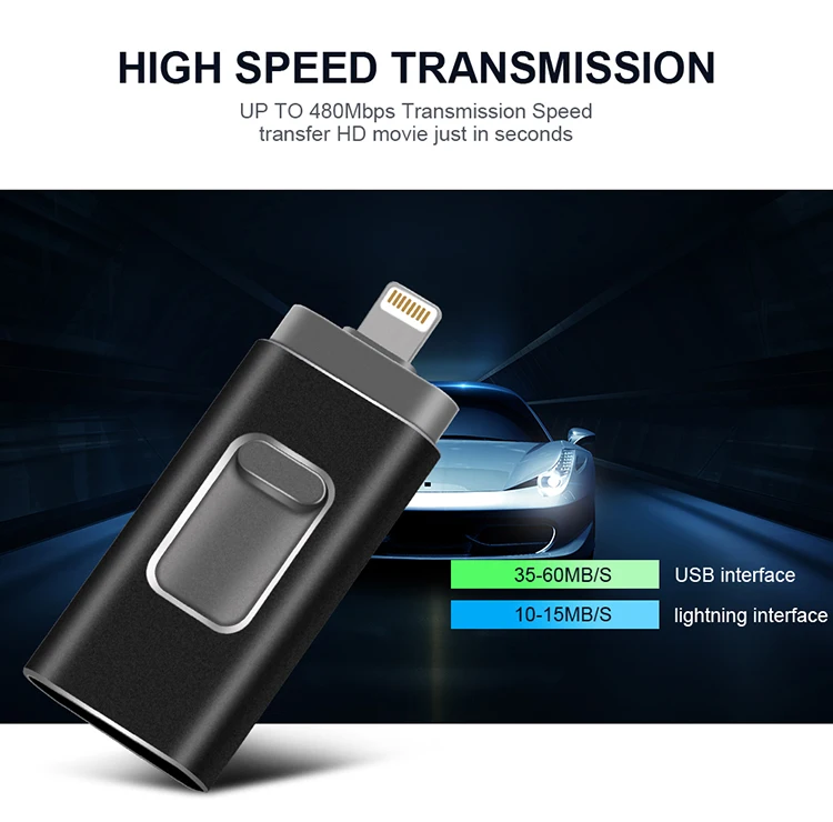 Santoda new otg 3.0 Custom Metal 16GB 32GB 64GB 4 in 1 USB flash drive pen for Android type C iphone usb key - ANKUX.COM