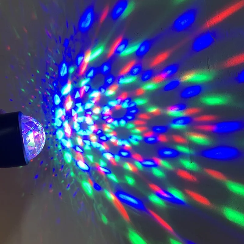 Indoor music activated 3pcs super bright RGB leds stage beam magic ball usb disco laser strobe light
