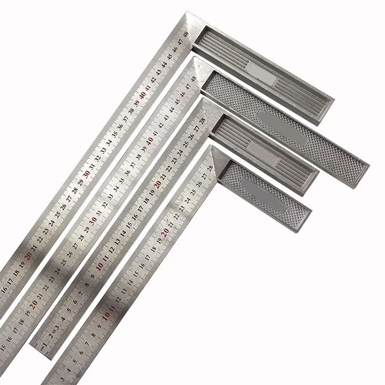 90 Degree Right Angle Finder Ruler – Stainless Steel L-Square, 24" X 12" Easy Read, Double-Sided Scale, Layout Template Tool