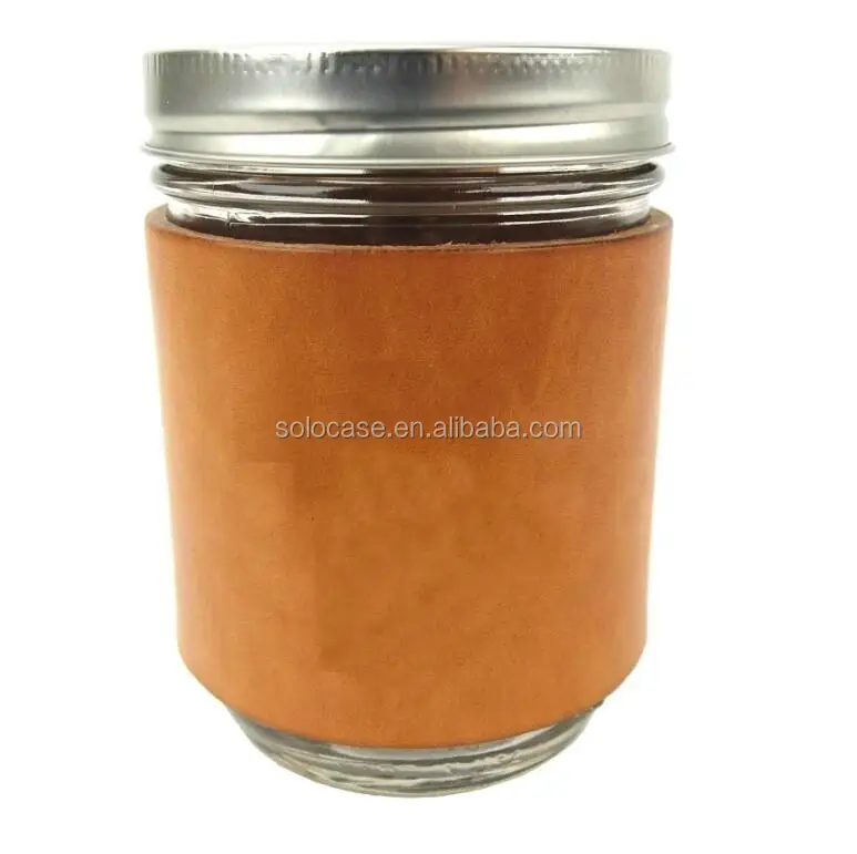 Leather Glass Sleeve Cooler Bags