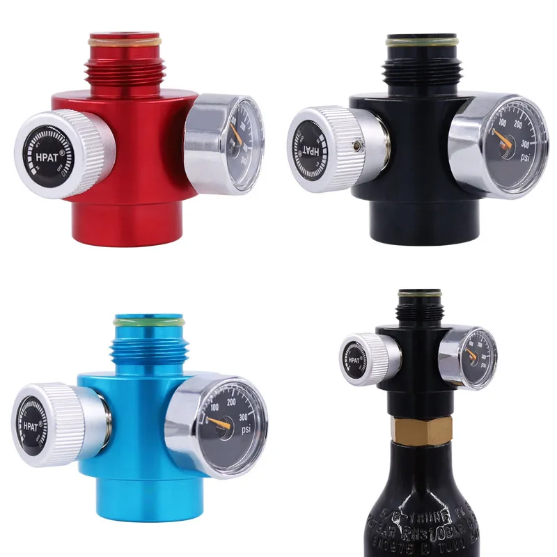 Details about   Airsoft Paintball Co2 & Compressed Air Regulator Pressure Adjustable 0-200psi 
