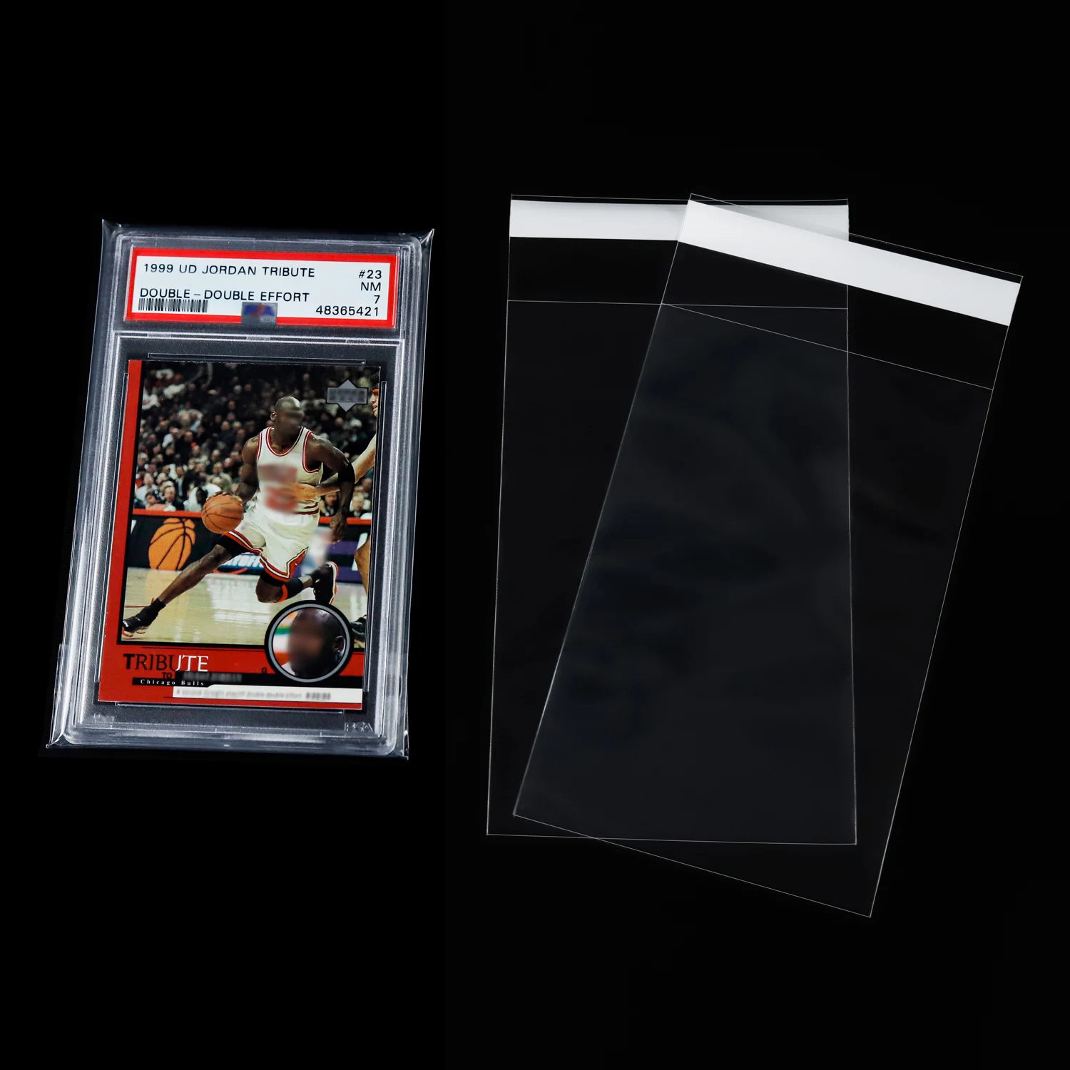 Sanseking Selfadhesive Card Sleeve Transparent Game Card Holder For