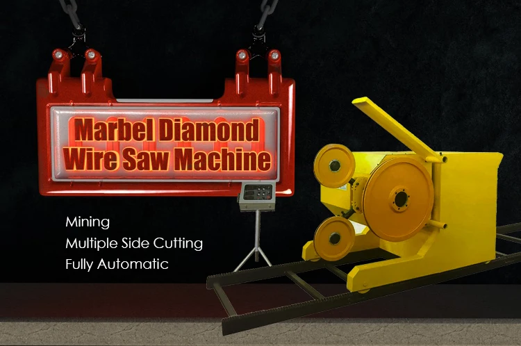 Cutting Basalt, Marble, Granite Diamond Wire Saw Machine For Stone