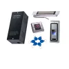 Complete single door access control system fingerprint access control with 280KG flush mounted magnetic lock touchless button