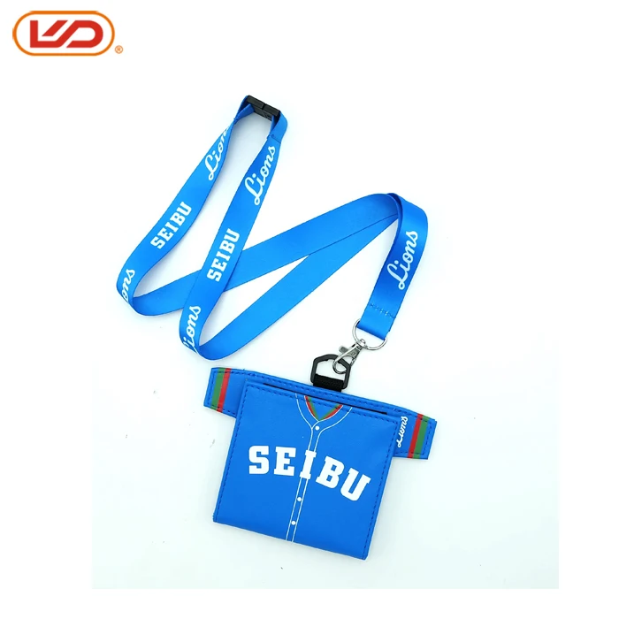 Fancy identity id badge card holder belt lanyard with release buckle