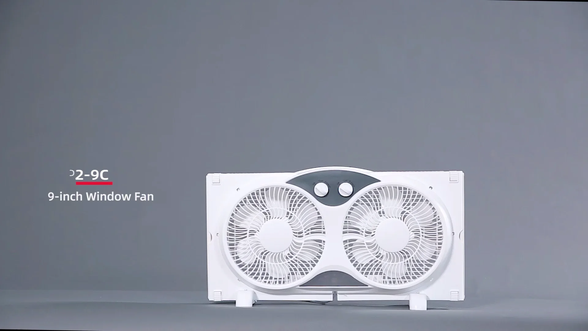 9 Inch Twin Window Fan With Removable Legs and Carry Handle Circulates