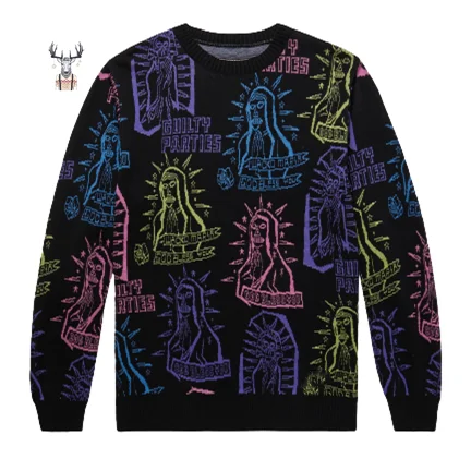 

Crewneck High Quality Jacquard Knitwear Pullover Custom Logo Men Sweater