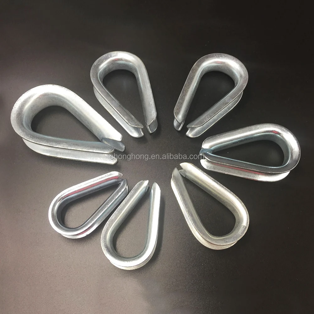 Din6899a Rope Thimble Rigging Galvanized Thimble Steel Wire Rope Cable