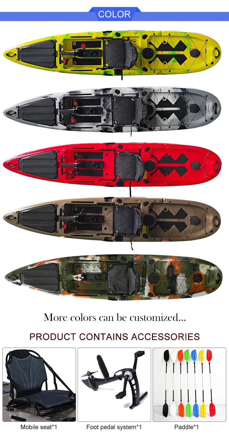 Wholesale Cheap Plastic Angler Fishing Kayak With Pedal Drive And Fish