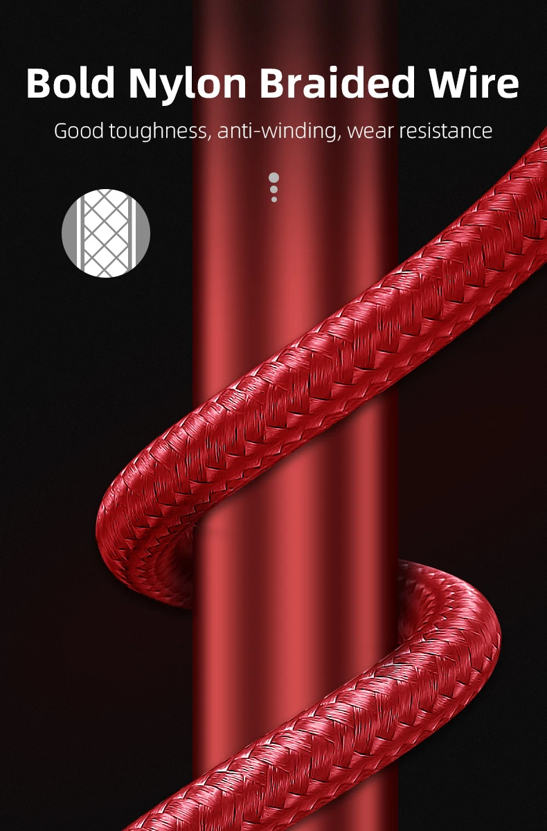 Magnetic Charge Cable Right Angle 90 Degree 3A Fast Charger Cord For iPhone - ANKUX.COM