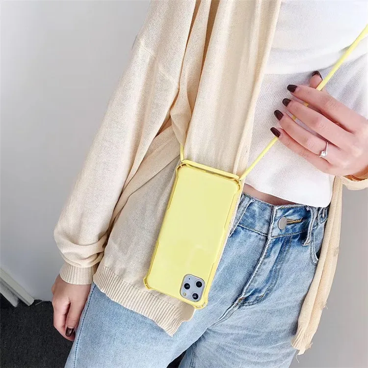 Cordón De Color Caramelo Para Funda De Teléfono Móvil Funda Larga De Color Sólido Con Correa Para Iphone 11 Pro Max 7 8 Plus X Xr Xs Max Buy Cordón De Teléfono