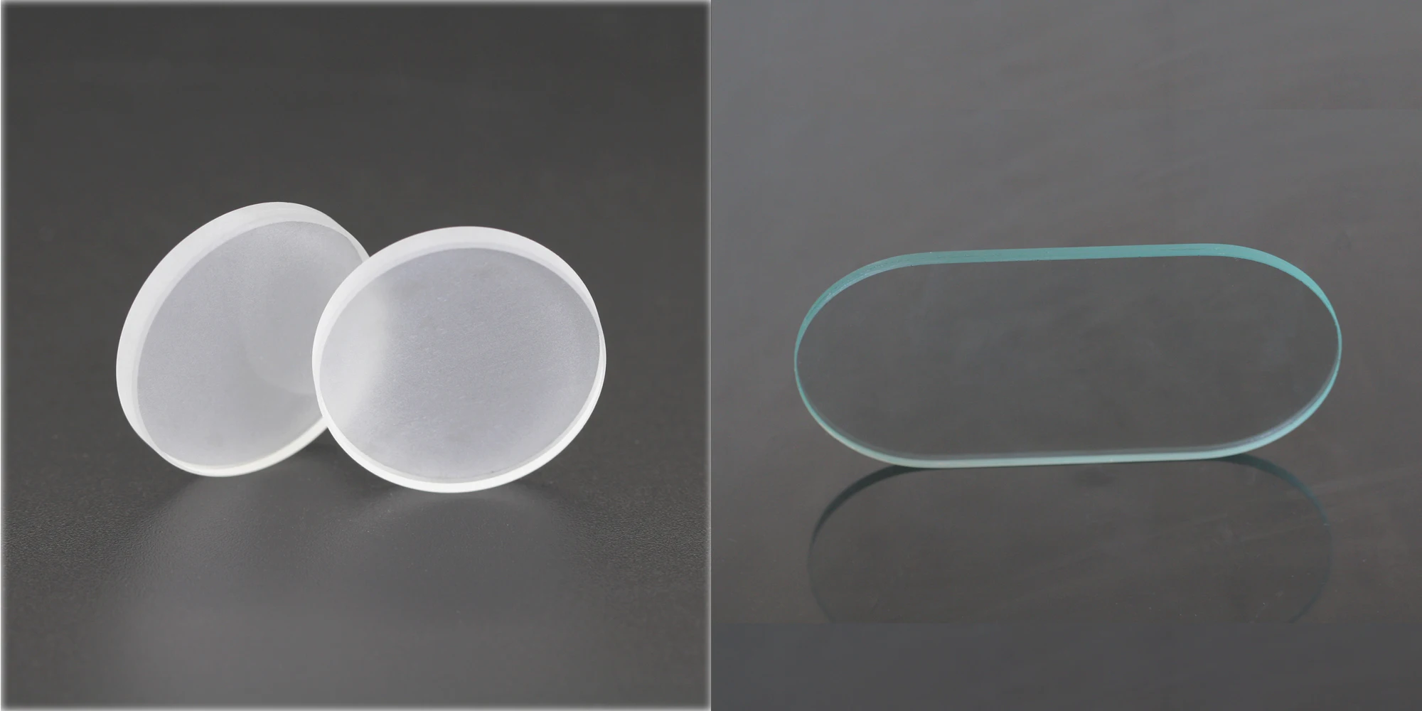 准确的轮廓研磨,用于潜水面罩的特殊形状玻璃圆盘的斜面