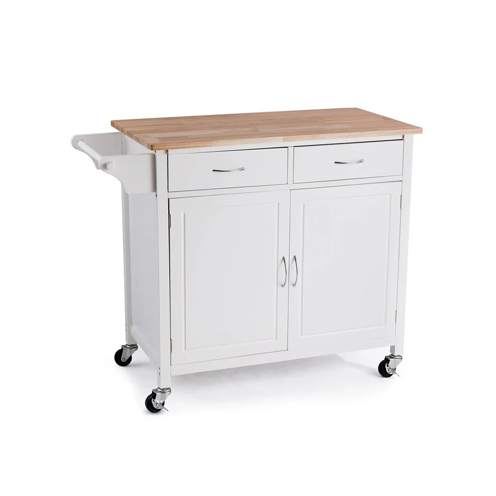 Sunrise Best Er Oak Top White Kitchen Utility Storage Island Oak Top White Kitchen Utility Storage