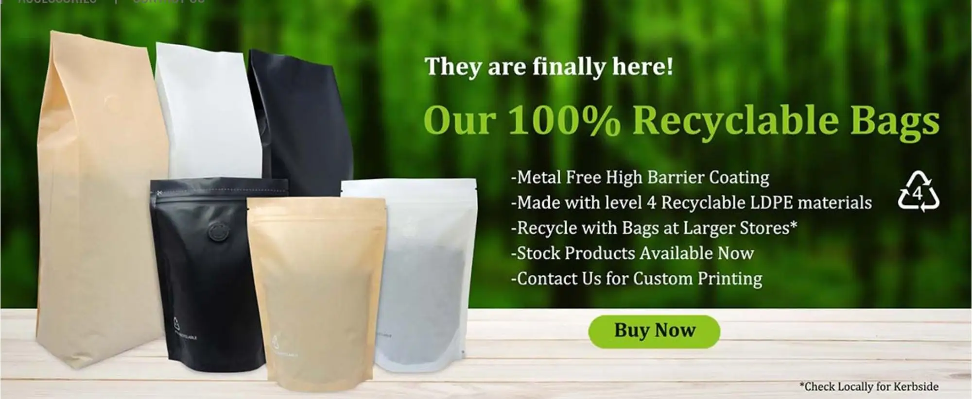 High Barrier Custom Pe Recyclable Packaging Bag With Zip Lock Buy Pe