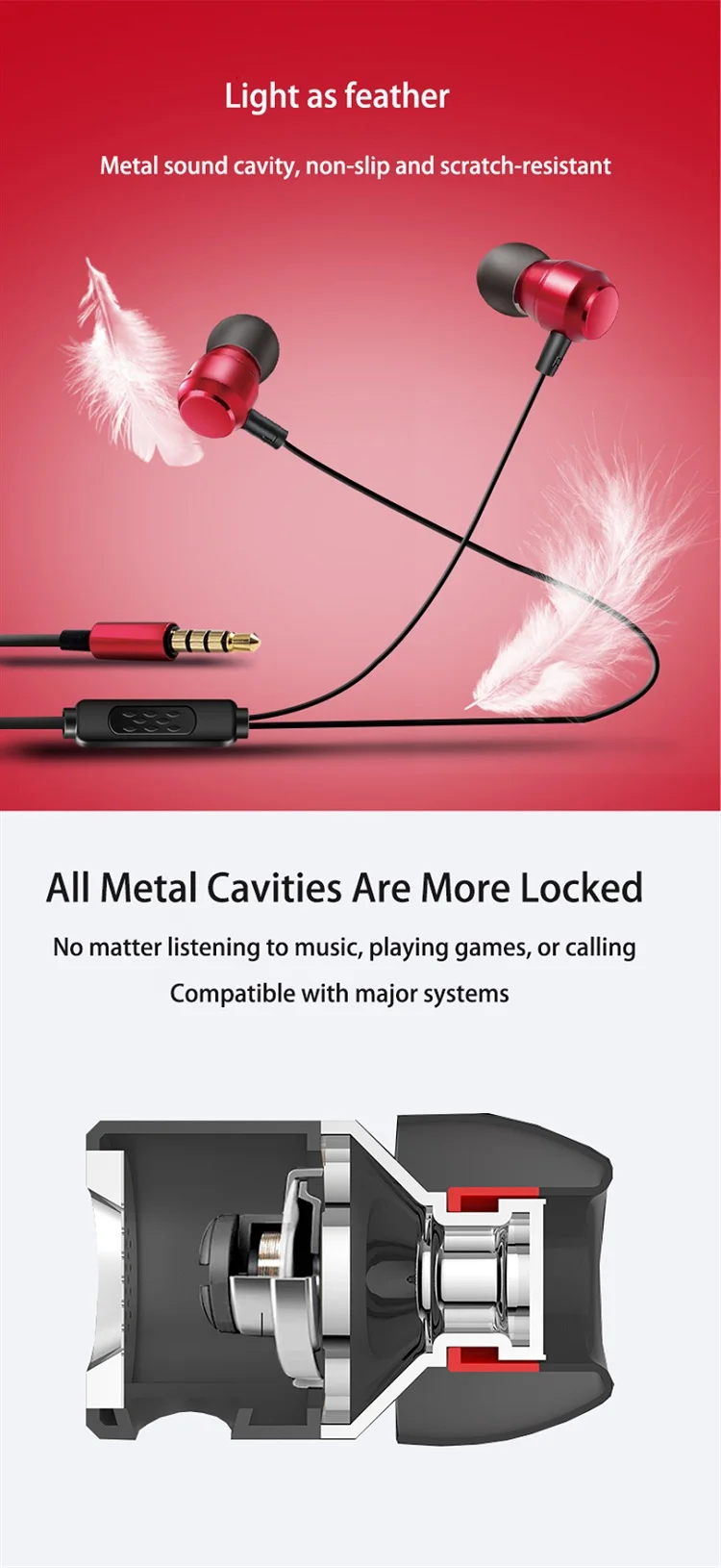 Shennan KD603 Wired Earphone With 3.5mm Plug Microphone Earphones Wired Headphones - ANKUX.COM