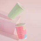 China best coffee cold drink yogurt soup milk embossing paper cups wholesale manufacture