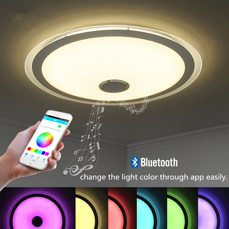 Led Ceiling Light Bluetooth Speaker App Wireless Rgb Led Ceiling Lights