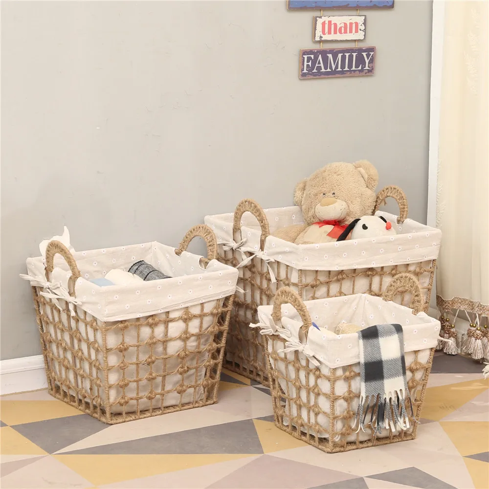 Custom Modern Decorative Wooden Storage Basket For Storage Clothing