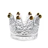 Mini hot-selling crown glass ashtray for car use