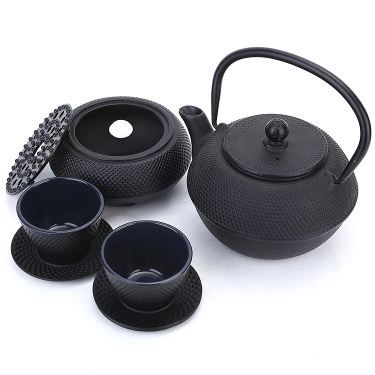 Wholesale Japanese Black Metal Cast Iron Enamel Teapot Set - Buy Cast ...