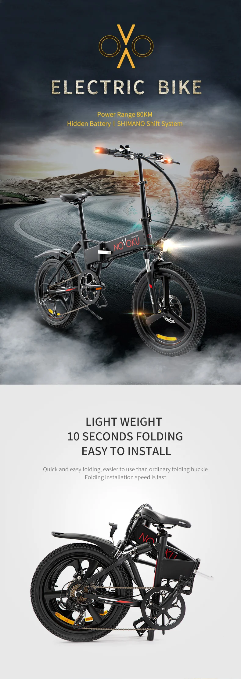 mid drive folding electric bike