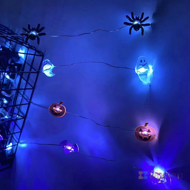 10LED shimmer icon sliver string lights for Halloween indoor decoration