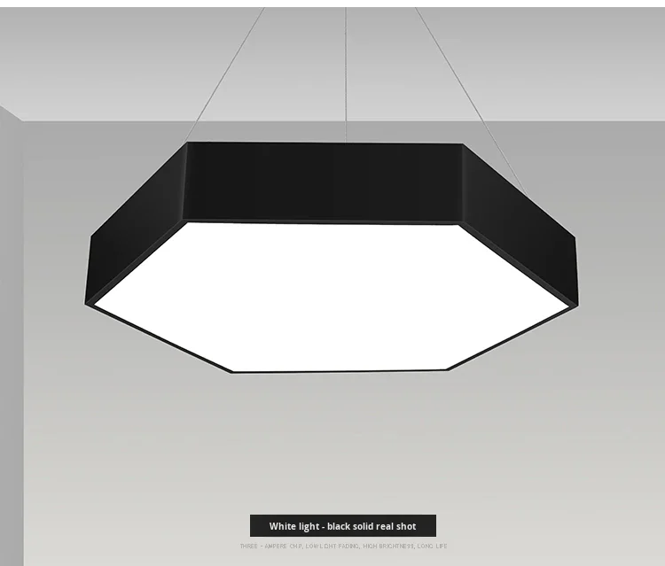product hexagonal iron pendant light led creative honeycomb shape lamp billiard hall internet cafe gym lounge ambient light high-9
