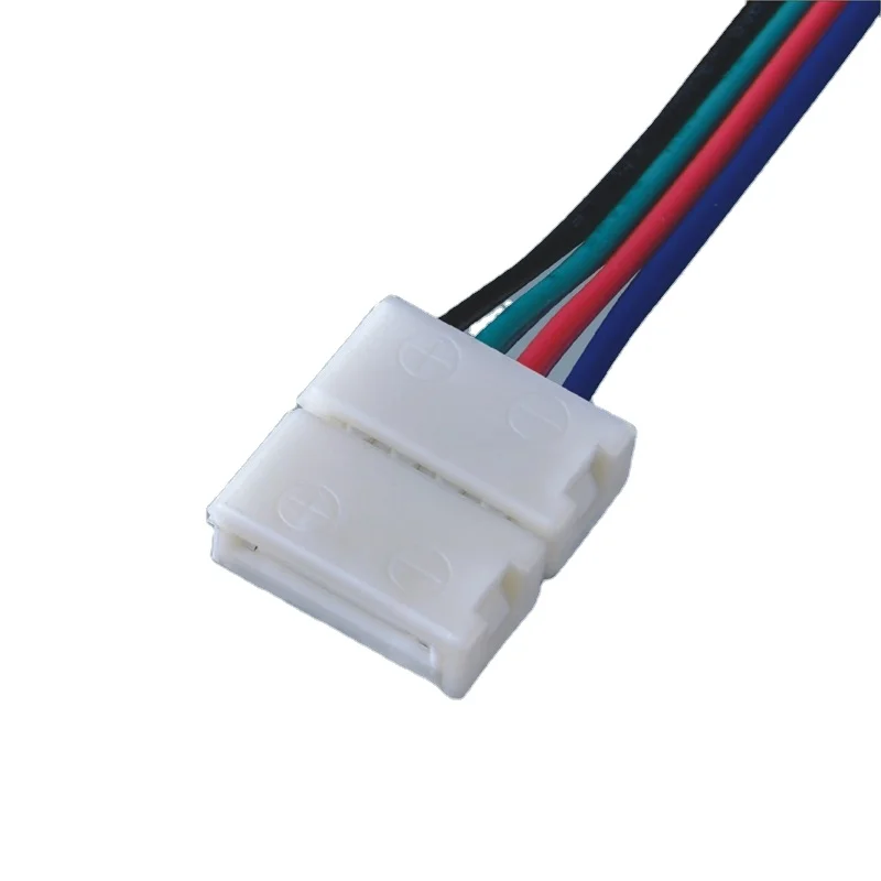 LED Strip Accessories and LED Strip Connectors 4 pin RGB 10mm male to male extension lead