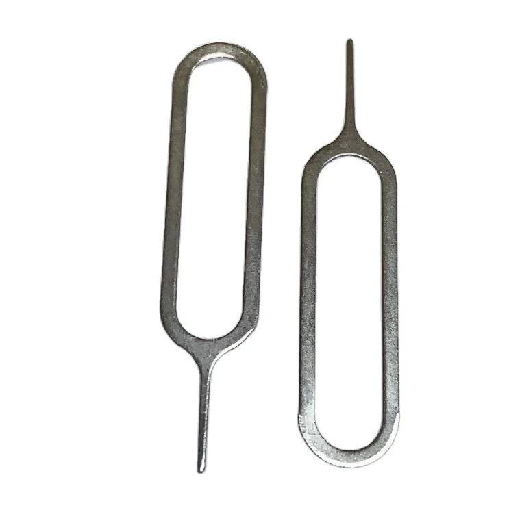 Packaging photo showing 100 customized SIM ejector tools in labeled anti-static pouches
