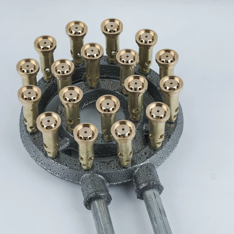 Free Sample High Pressure Cast Iron Brass Nozzle 18 Jet Gas Burner