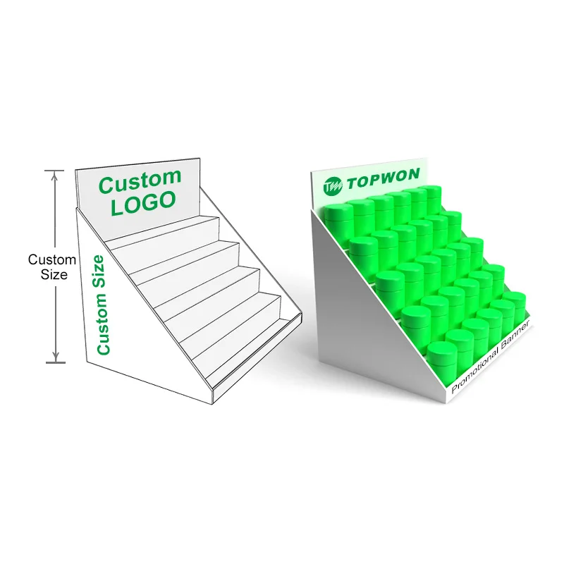 Custom Printed Corrugated Card Supermarket Promotion Counter Cardboard