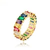 YIDING Women 6 7 8 9 size 18K CZ gold plated micro paved Yoga Healing 7 chakra ring Zircon Crystal Gemstone chakra ring
