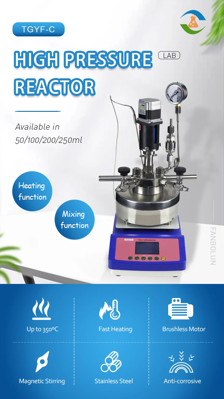 Lab Miniature Magnetic Stirring High Pressure Reactor Autoclave 