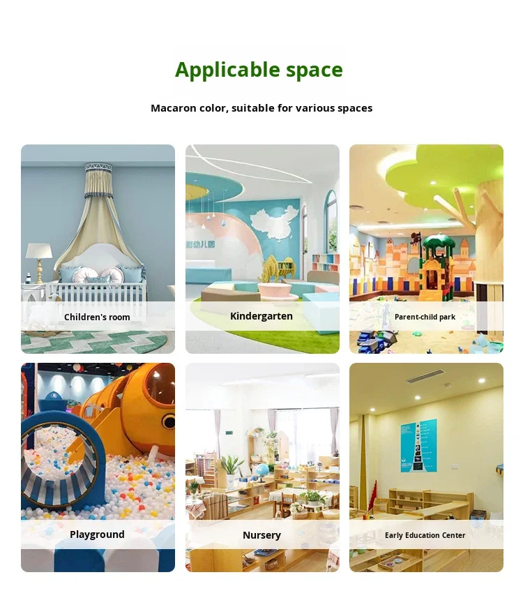 product color led square pendant light for gyms shopping malls supermarkets kindergartens industrial style creative shape lamp-4