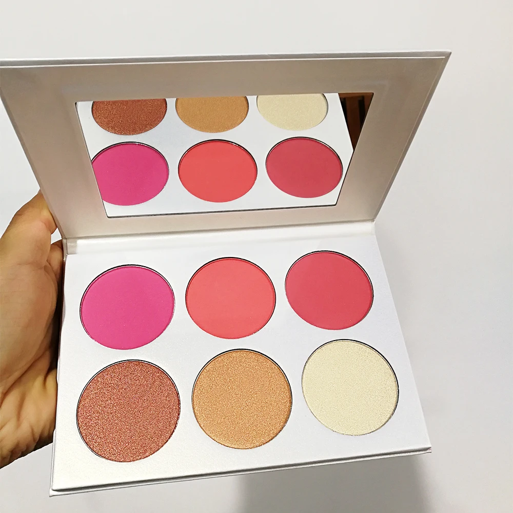2021 Hot Selling Your Own Brand Shimmering Makeup Highlighter Make Up Blush Palette