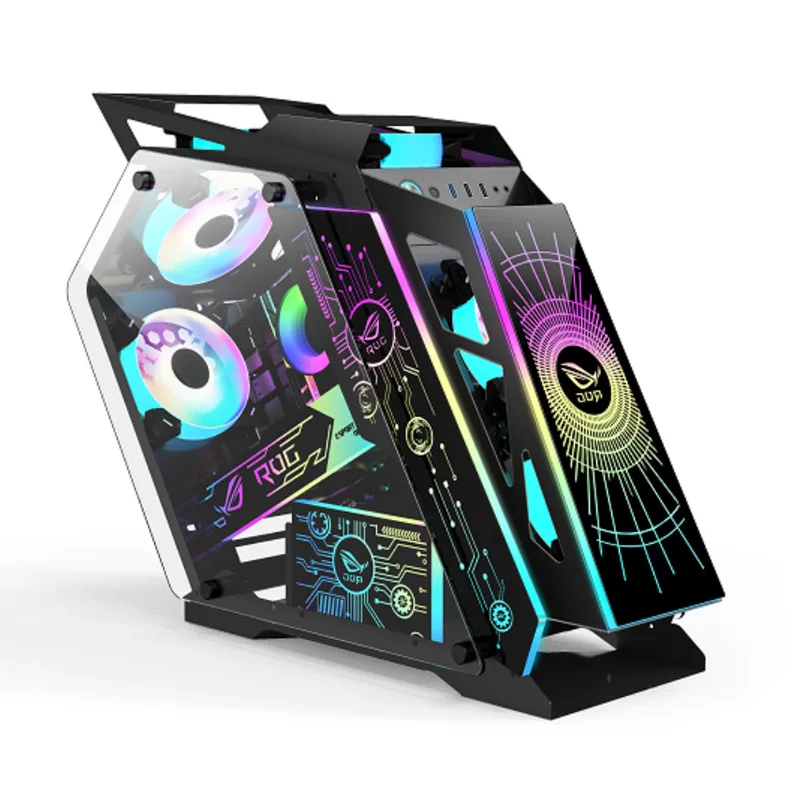 DIY acrylic ITX build with RGB lighting and custom standoffs
