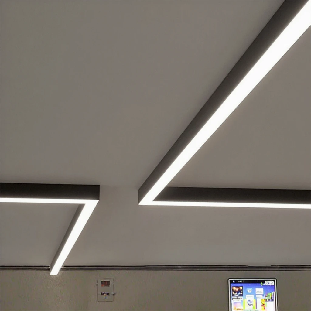 product 5cm wide aluminum led pendant linear light modern office indoor ceiling profile light fixture ip20 rated dimmable 5 year-2