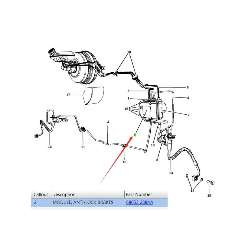 New Anti-lock Brake System Module for Chrysler Caravan/Town & Country ...