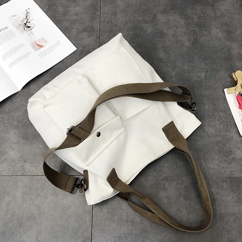 Single Shoulder Chic Student Cross Body Bags for Men Shoulder Canvas Sling Bag