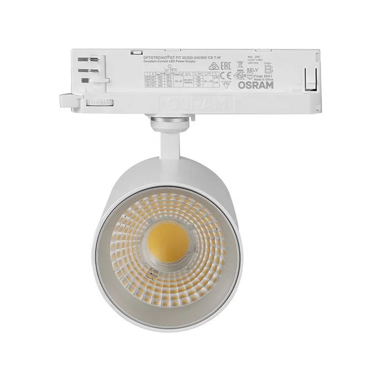 Promotional Price Brand Materials 3800lm UGR<16 RA90 35W  LED Track Light Spot Light for Store